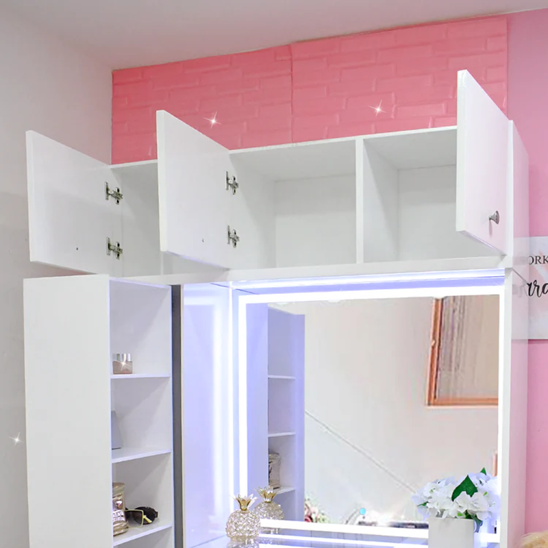 Armoire multifonction avec miroir LED
