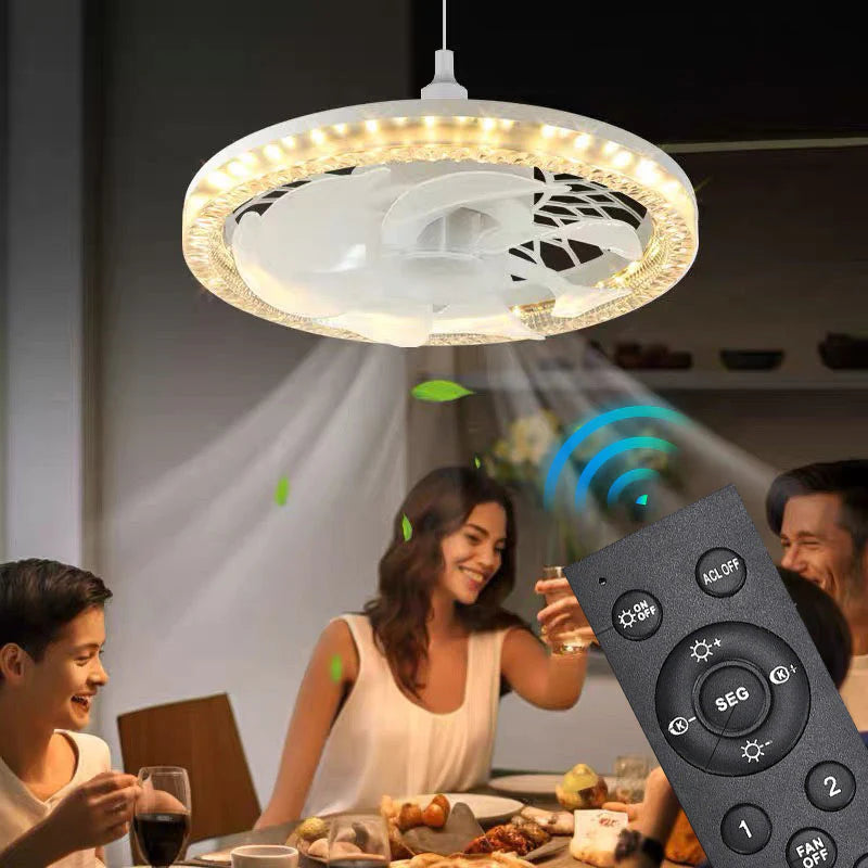 Lampe Ventilateur Silencieuse avec Télécommande Ajustable